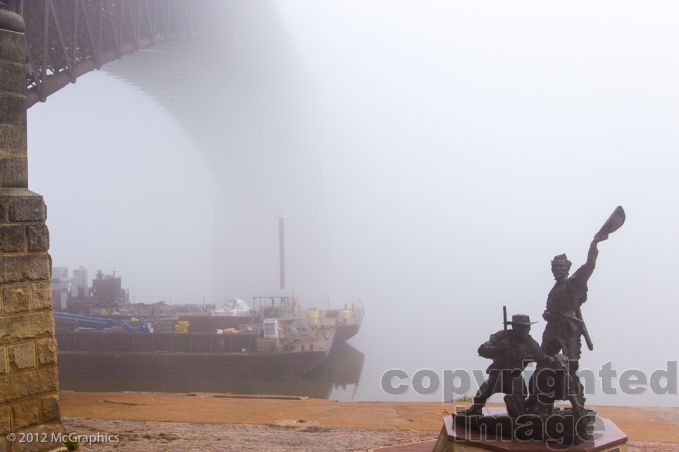 Lewis and Clark at the St Louis Arch river front | Stock Photo