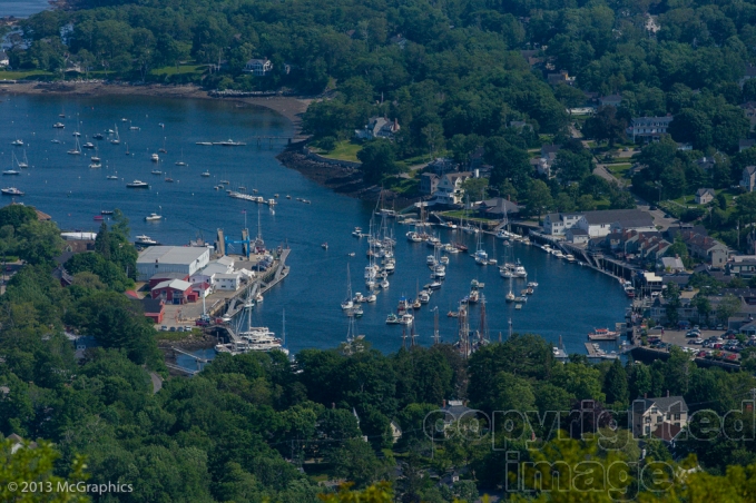 The City of Camden, Maine from Camdon Hills State Park.